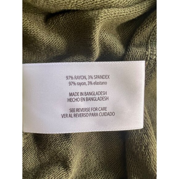 The Limited Olive Green Sleeveless Midi Dress W/ Drawstring Waist Medium - Picture 2 of 13